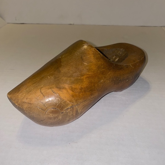 Vintage The Wooden Shoe Factory Holland MI Wooden Shoe Wall Pocket Wall Hanging - Picture 2 of 12